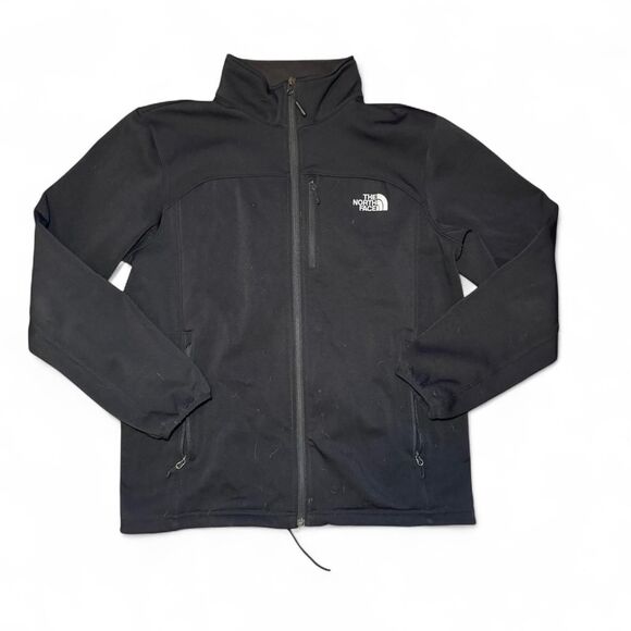 The North Face Men’s Jacket Size Large Black Full Zip Softshell Lightweight - Picture 1 of 5